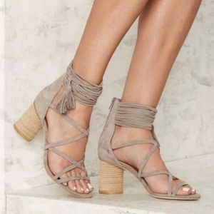 Jeffrey Campbell Despina Strappy Sandals Taupe